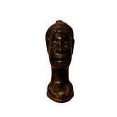 Hand-Carved African Ebony Wood Female Bust / Head Sculpture