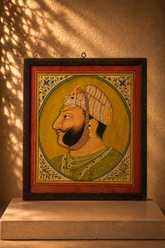 Maharaja Man Singh of Marwar Oval Portrait