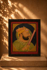Maharaja Ram Singh II of Kota Portrait holding a Sword