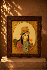 Mughal Empress Mumtaz Mahal Oval Portrait