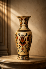 Handcrafted Delft Polychrome Ceramic Decorative Vase
