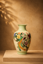 Vintage Chinese Famille Rose Crackle Glaze Porcelain Vase