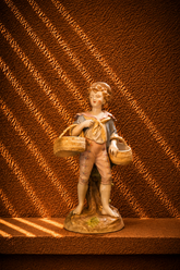 Gebrüder Heubach Bisque Porcelain Boy Carrying Baskets Figurine