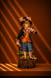 German Majolica Porcelain Incroyable Figurine