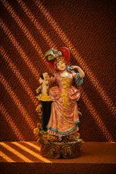 German Majolica Porcelain Merveilleuse Figurine
