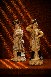 Pair of Antique Continental Porcelain Napoleon Bonaparte and Empress Joséphine Figurines