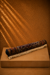 Hand-Knotted Afgani Kilim Persian Silk Rug Scroll