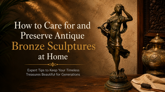 cleaning bronze sculpture
