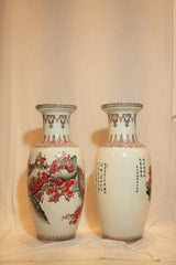 Chinese Famille Rose Plum Blossom Porcelain Vase