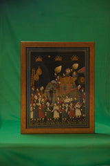 Royal Elephant Sawari Night Procession Miniature Painting