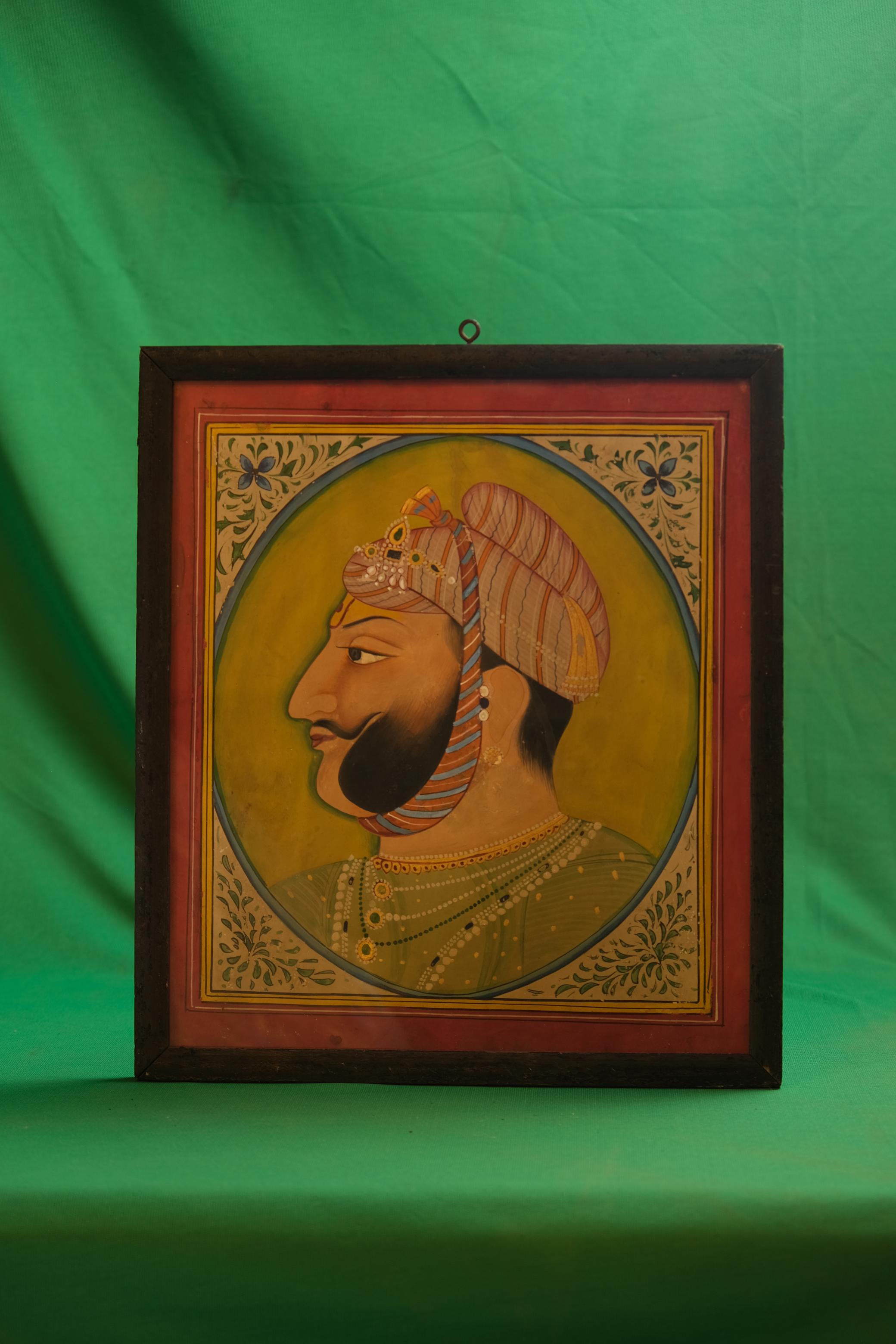 Maharaja Man Singh of Marwar Oval Portrait