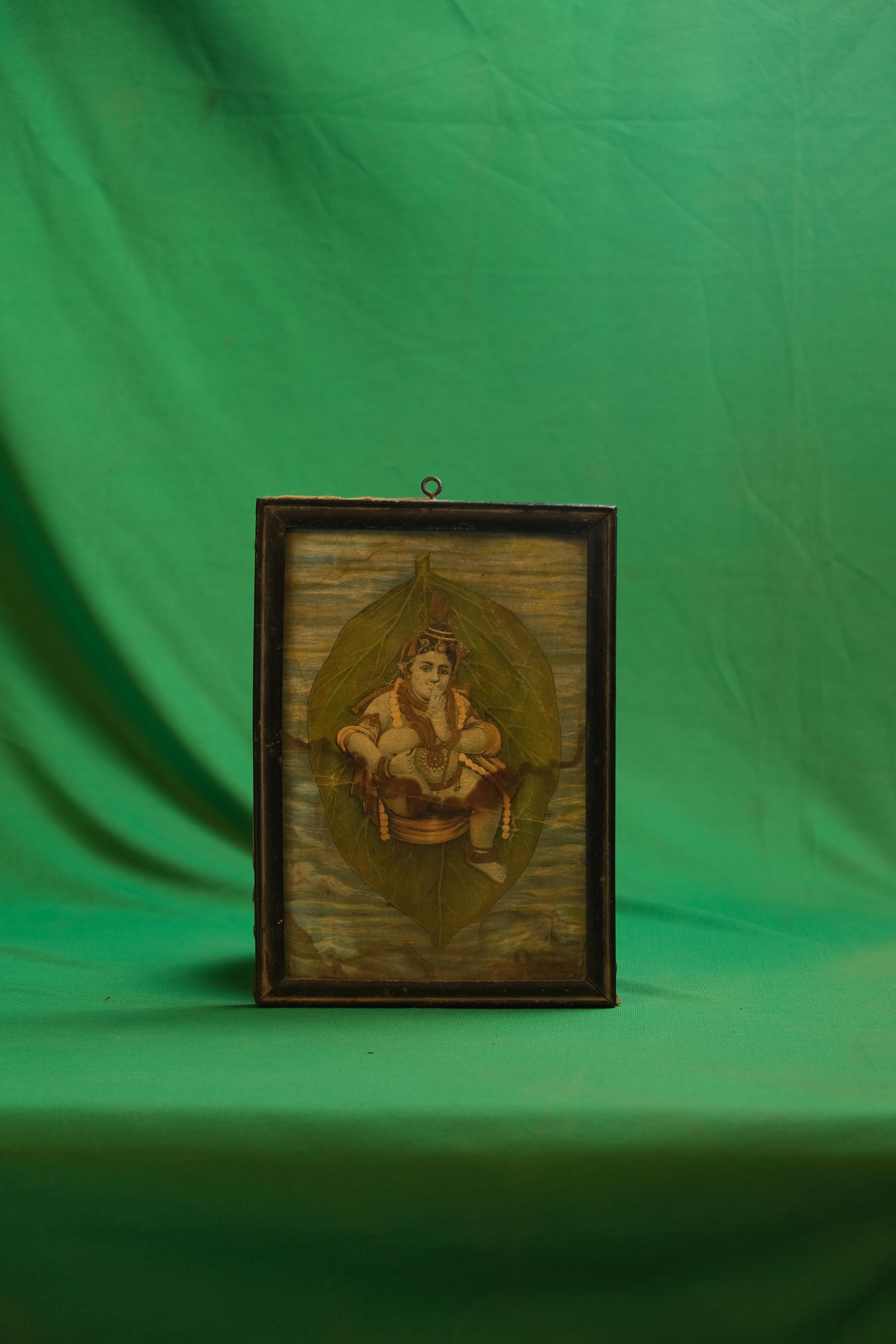 Bal Krishna on a Banyan Leaf