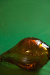 Murano Style Hand-Blown Amber Glass Conch Shell Sculpture