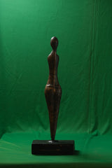 Abstract Cycladic Style Handmade Bronze Female Figurine
