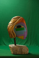 Cubist Picasso Style Handmade Face Mask Sculpture