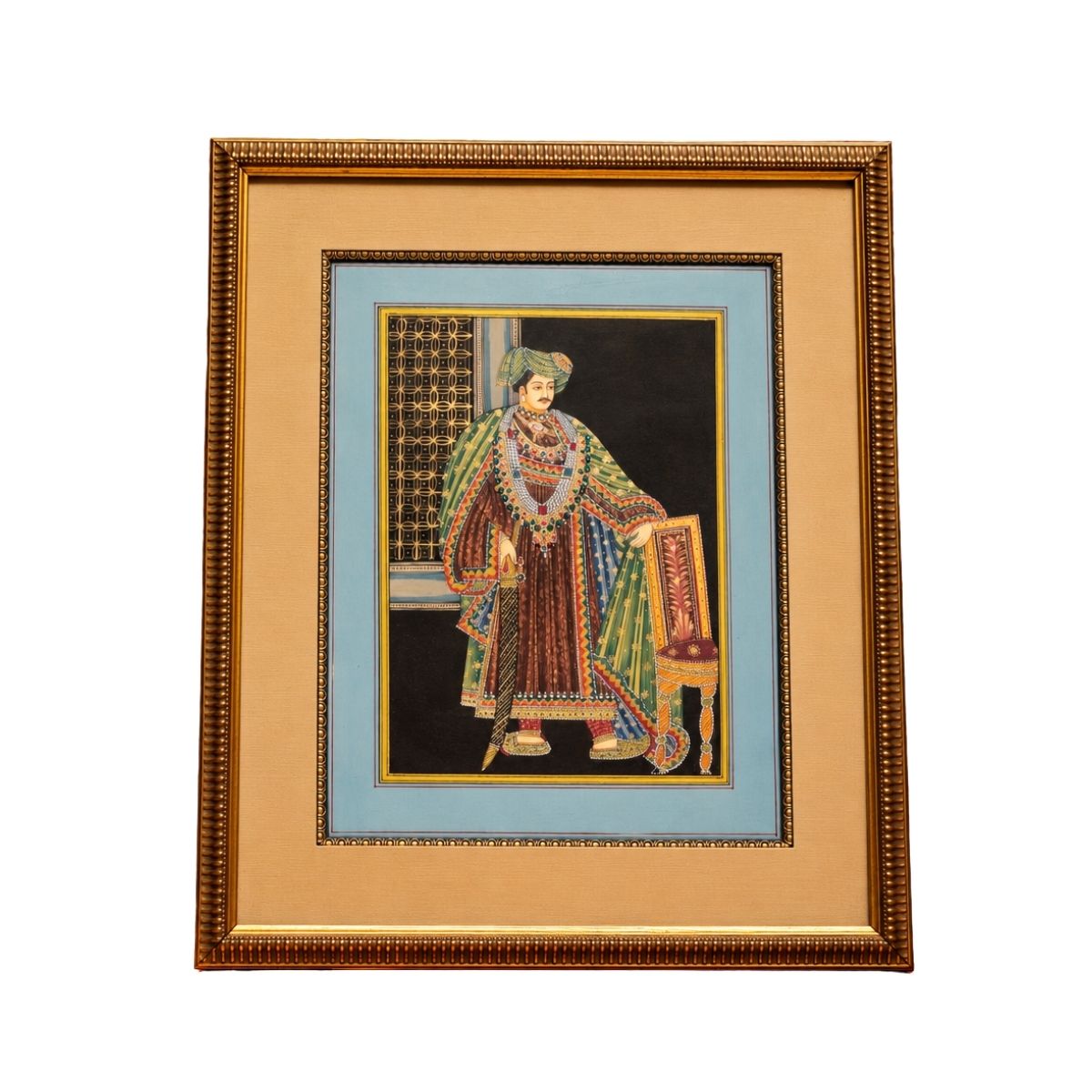 Traditional Indian Miniature Painting of a Royal Nobleman