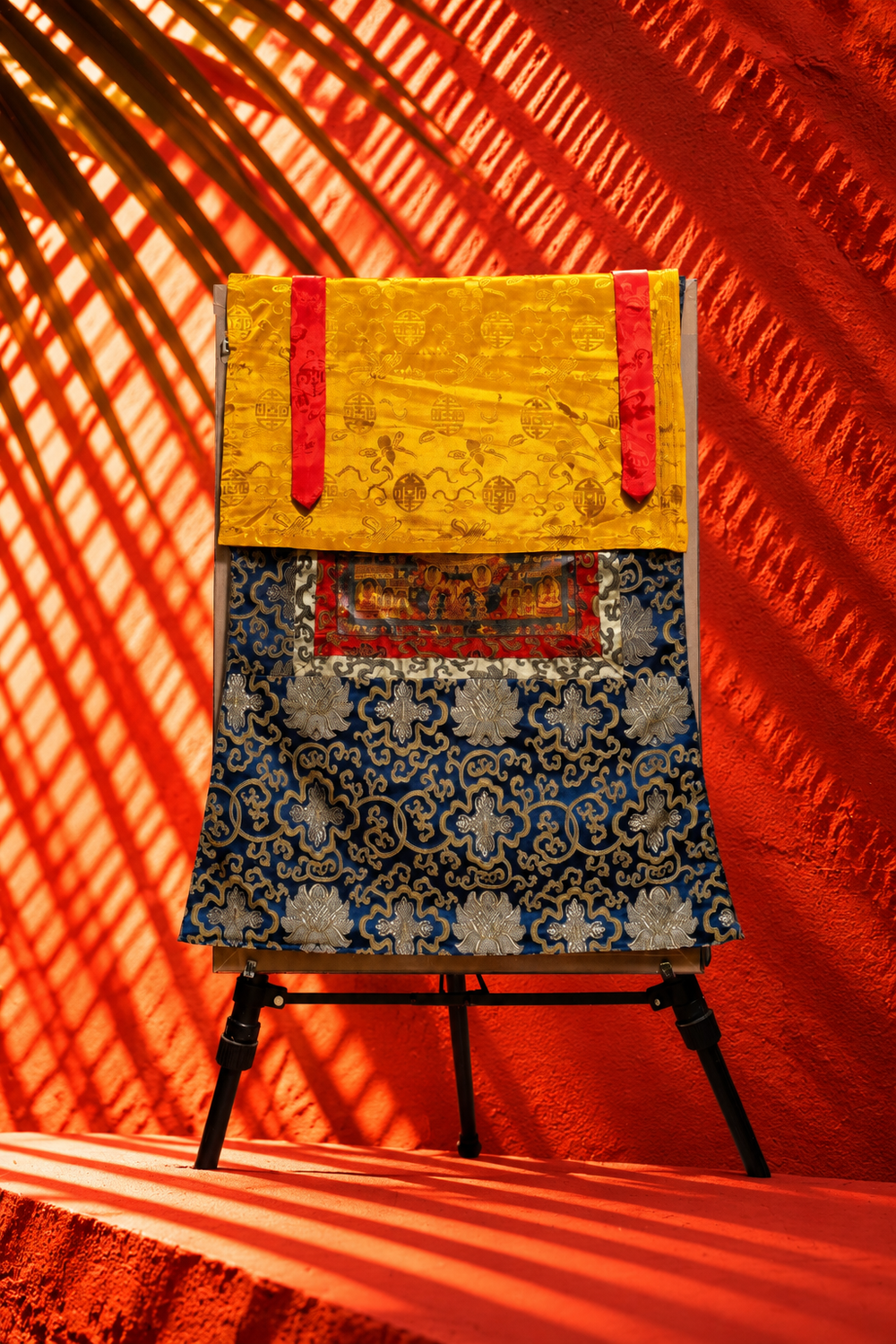 Traditional Tibetan Buddhist Thangka Brocade Wall Hanging