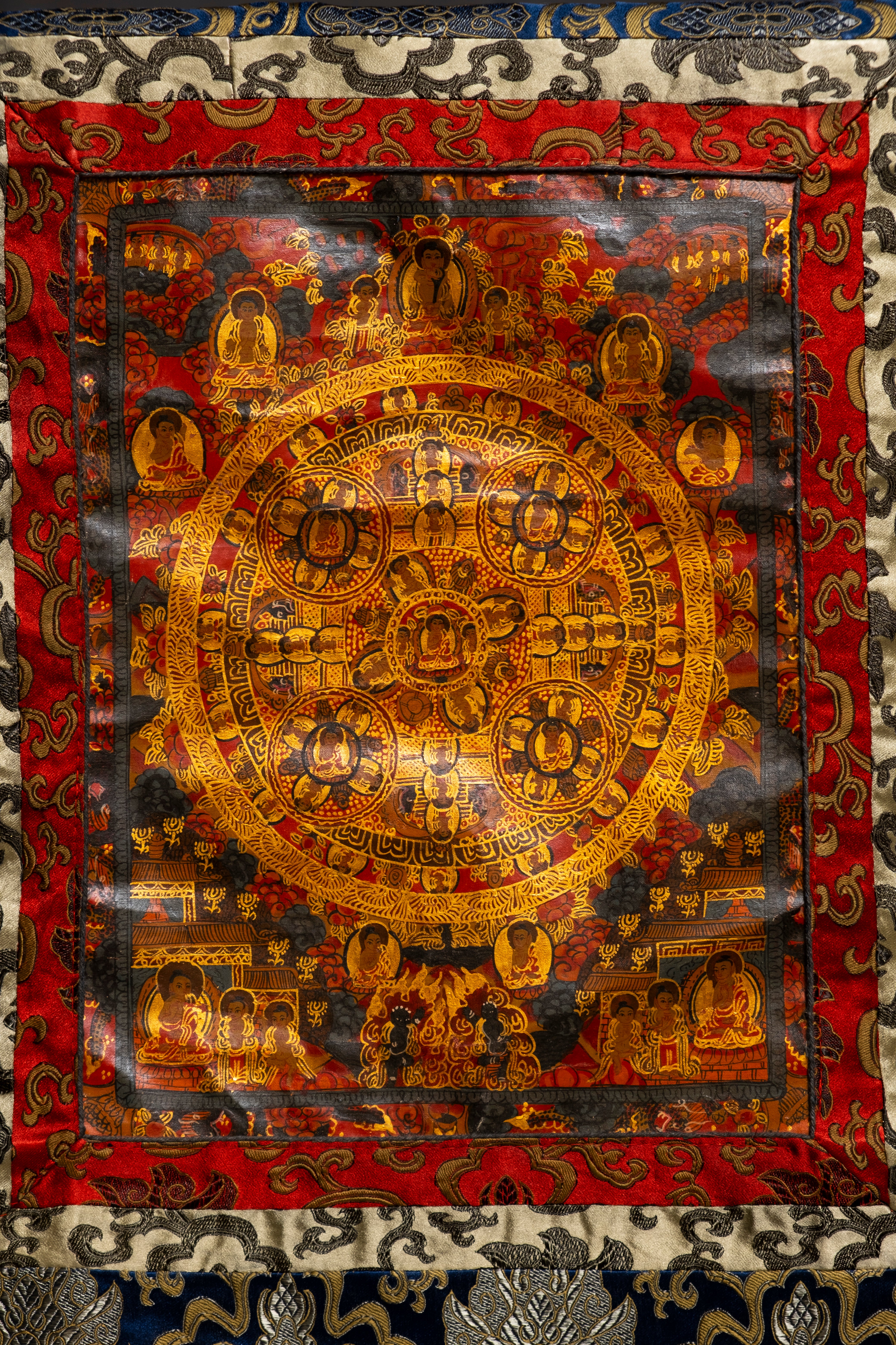 Traditional Tibetan Buddhist Thangka Brocade Wall Hanging
