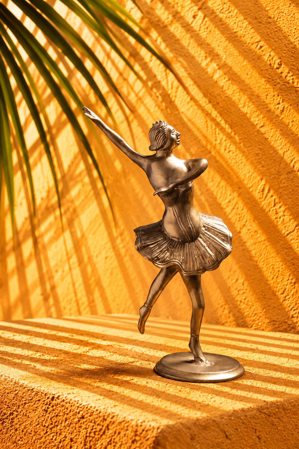 Vintage Bronze Ballerina Dancing Figurine