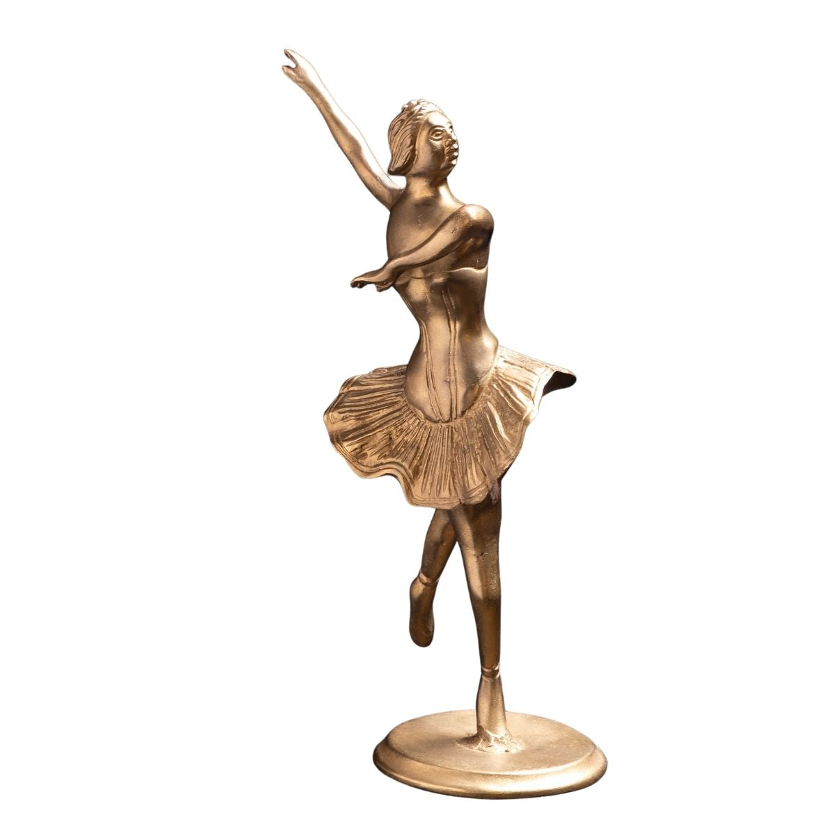Vintage Bronze Ballerina Dancing Figurine