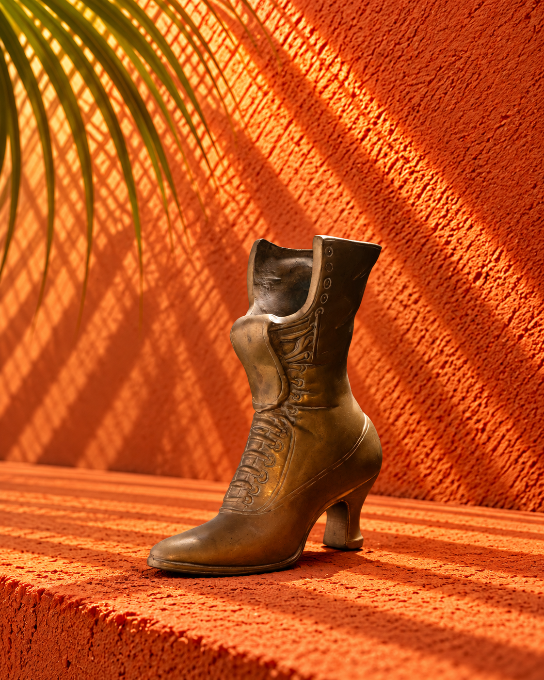 Antique Bronze Victorian Boot Decorative Sculpture