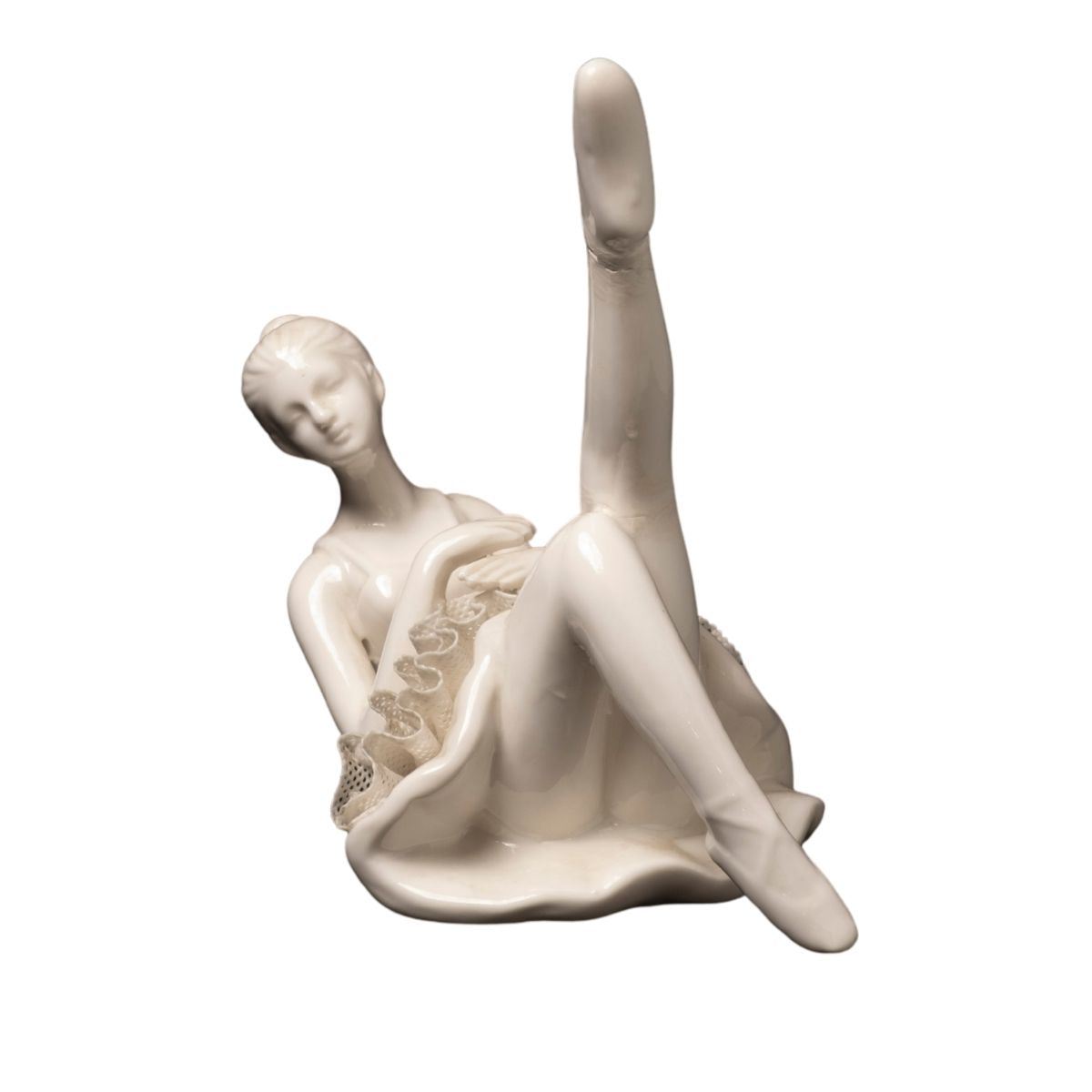 Expressive Seated Dancer Figurine