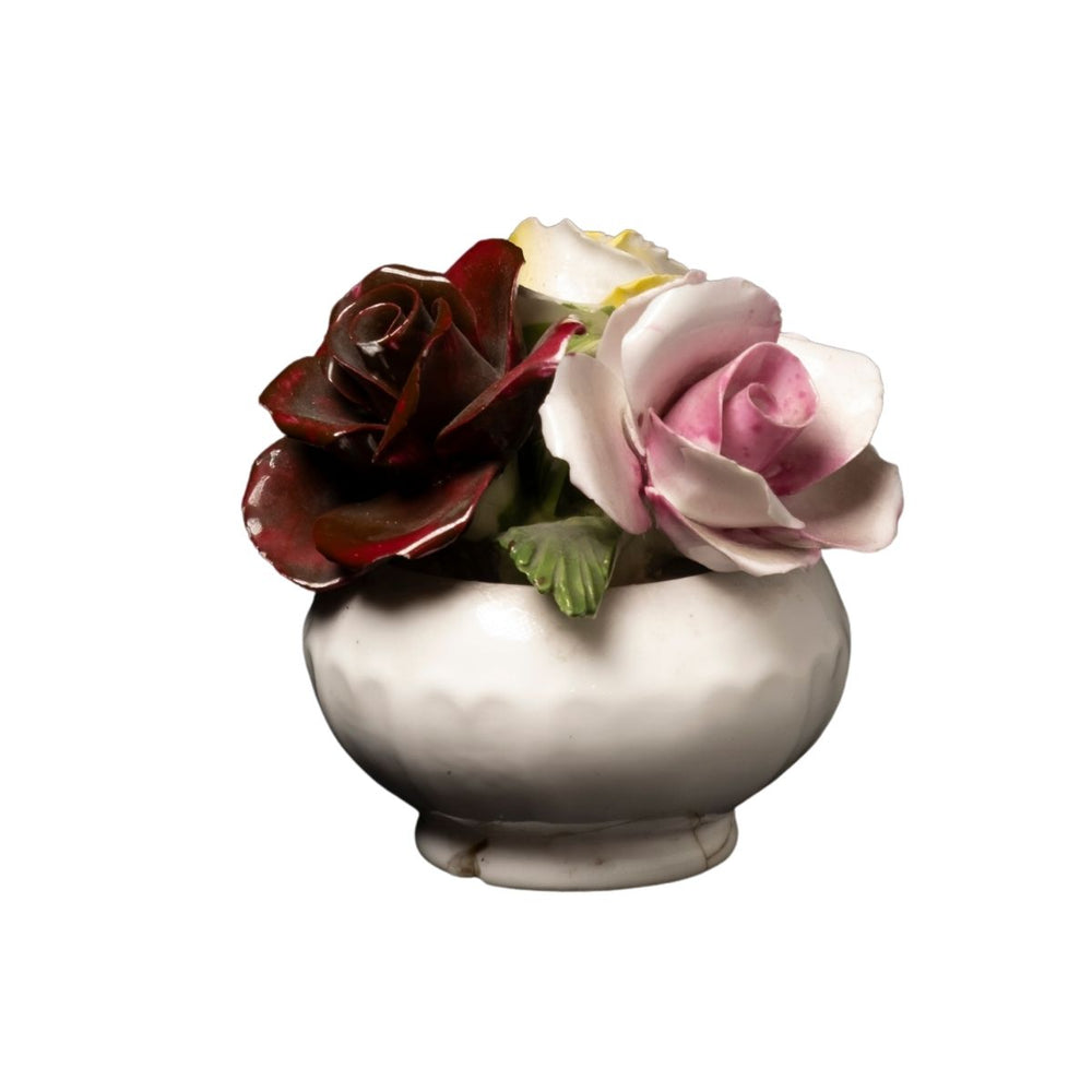 Decorative Bowl with Floral Arrangement