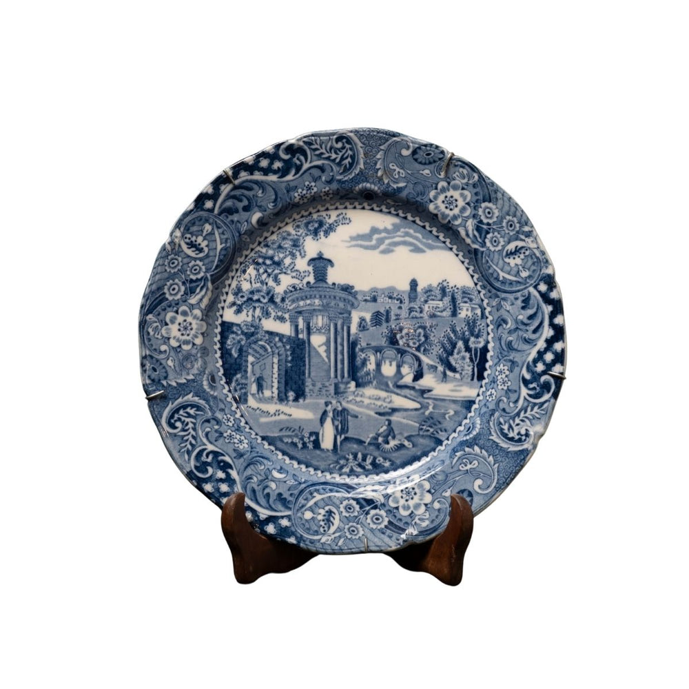 Blue-and-White Scenic Display Plate