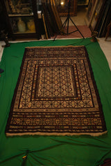 Hand-Knotted Afgani Kilim Shirvan Striped Runner Scroll