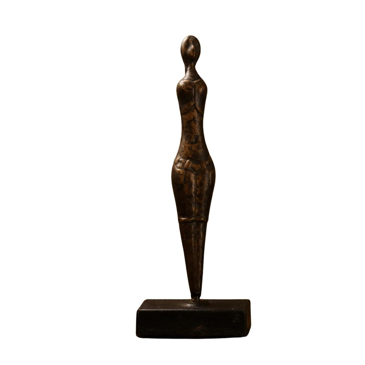 Abstract Cycladic  Handmade Bronze Female Figurine