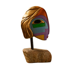 Cubist Picasso  Handmade Face Mask Sculpture