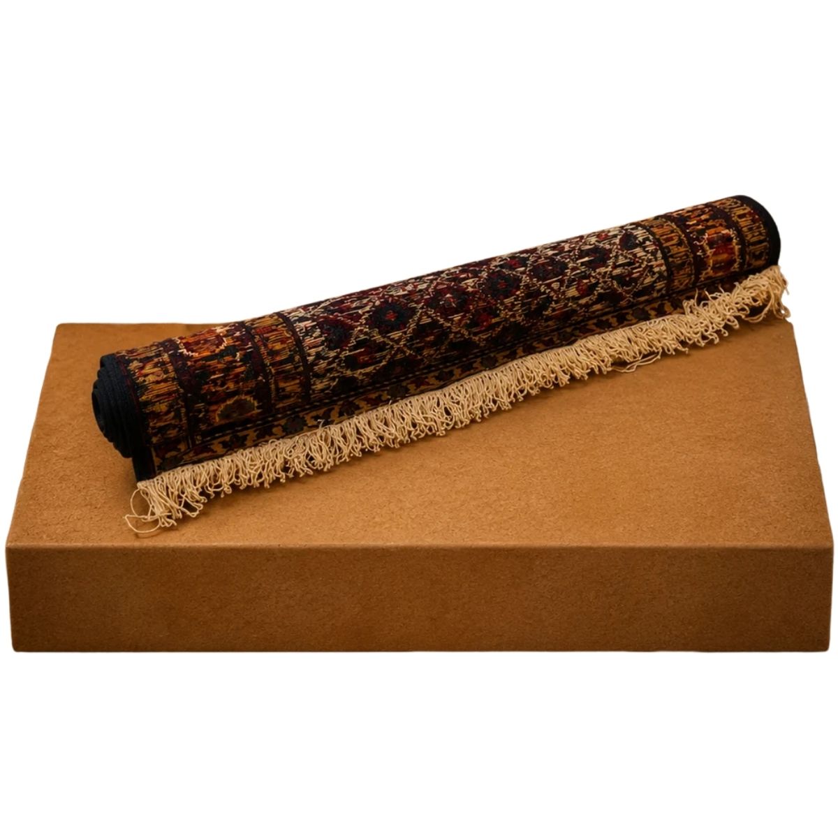 Hand-Knotted Afgani Kilim Persian Silk Rug Scroll