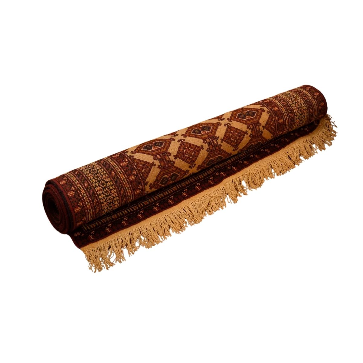 Hand-Knotted Afgani Kilim Tekke Bokhara Runner Scroll