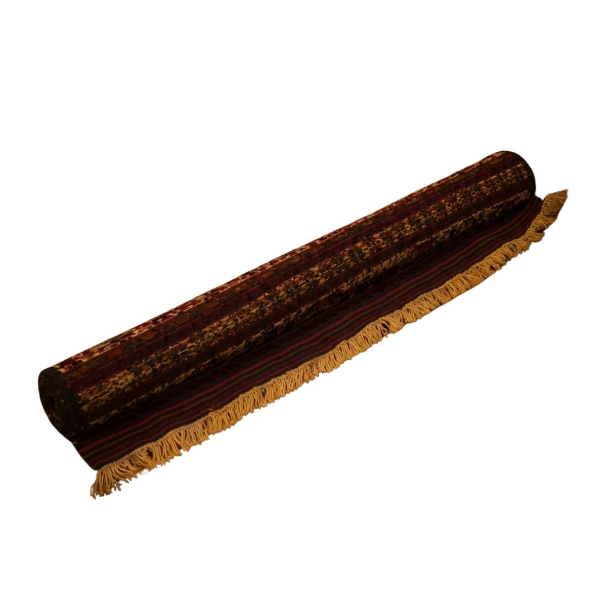 Hand-Knotted Afgani Kilim Qashqai Kelim Runner Scroll
