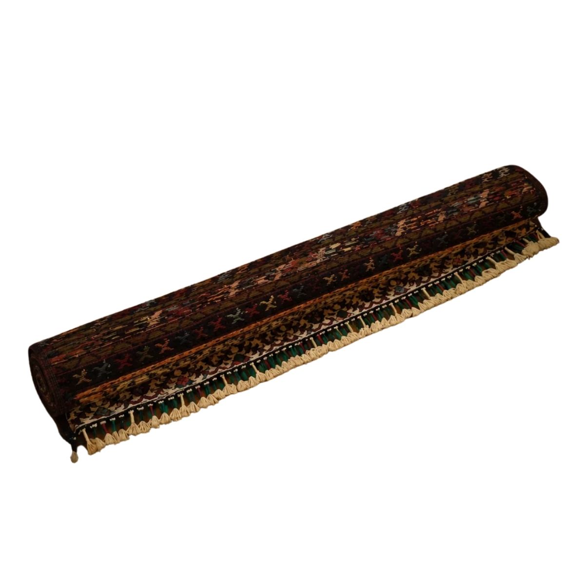 Hand-Knotted Persian Afshar Nomadic Runner Scroll