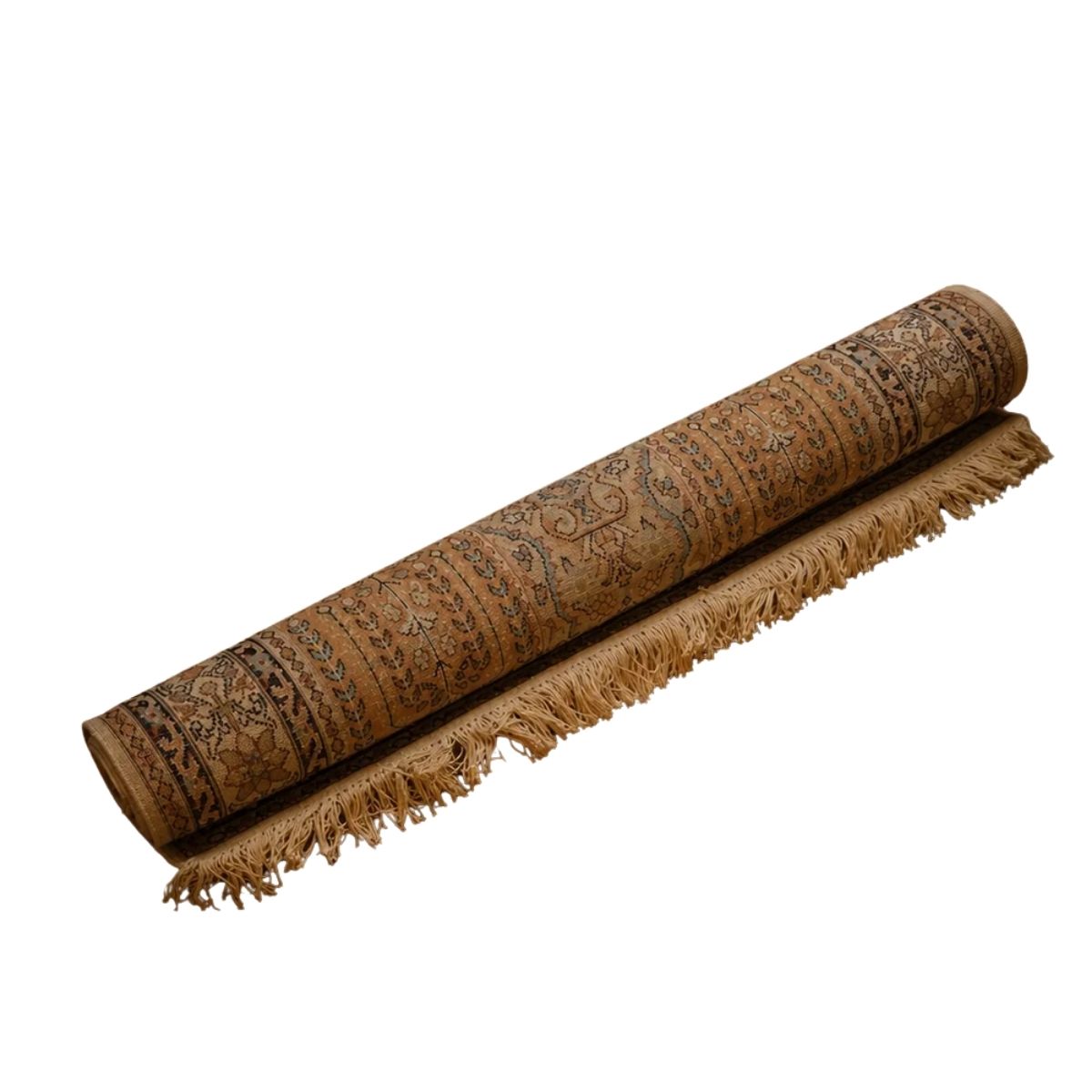 Hand-Knotted Kashmiri Silk Nain Shah Abbas Runner Scroll