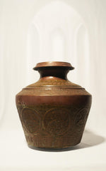 Antique Style Indian Copper & Brass Ganga Jamuna Water Vessel