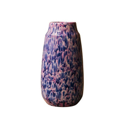 1990s Robert Eckholt Lava Hombre Pink & Purple Cased Art Glass Vase Cristallo