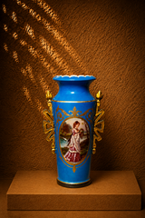 Reverse Side of the Royal Vienna Style Celestial Blue Portrait Vase