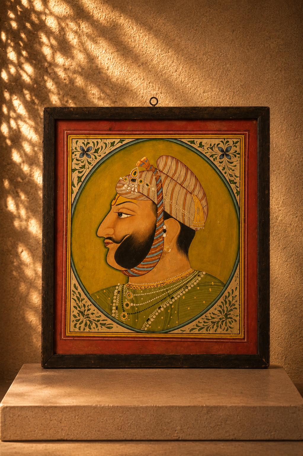 Maharaja Man Singh of Marwar Oval Portrait