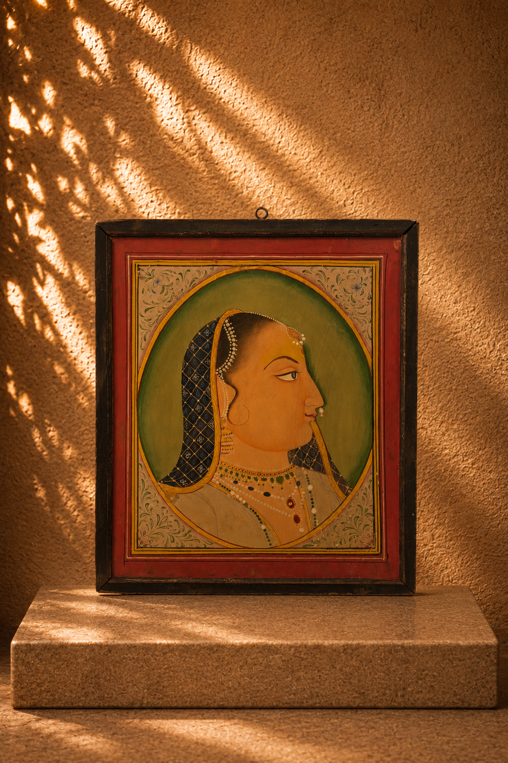 Maharani Oval Portrait in Kishangarh Style