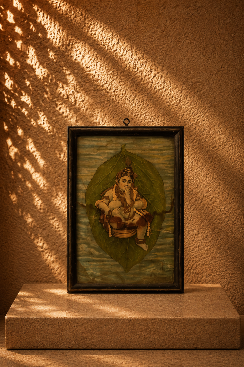 Bal Krishna on a Banyan Leaf