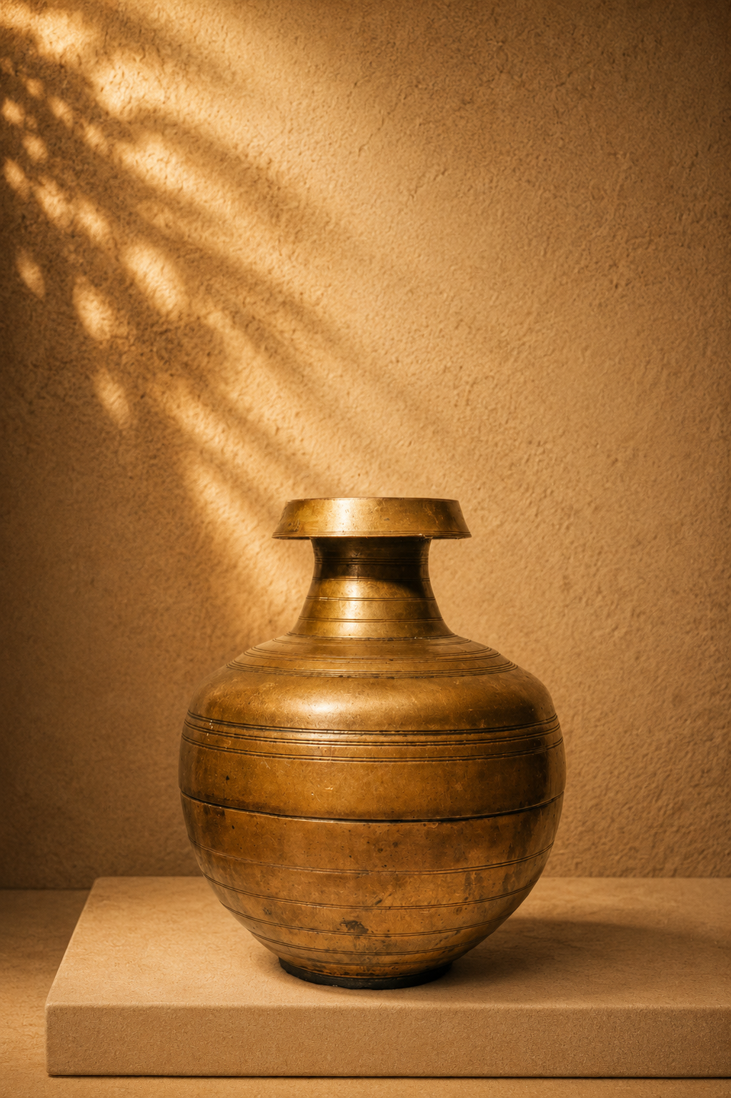 Traditional Indian Vintage Brass Ghada / Matka Water Vessel