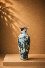 Chinese Shanshui Landscape Porcelain Vase
