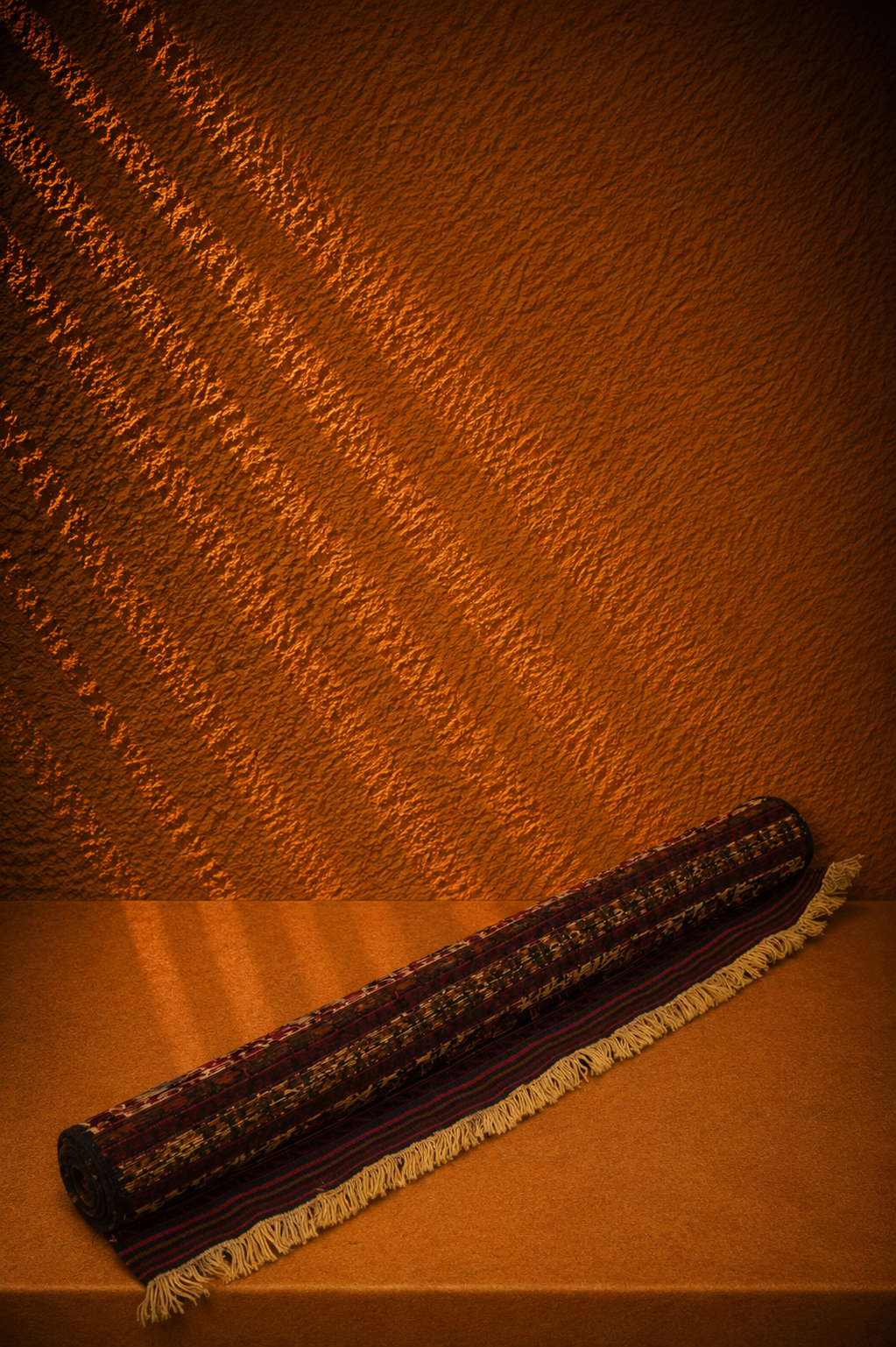 Hand-Knotted Persian Qashqai Kelim Runner Scroll