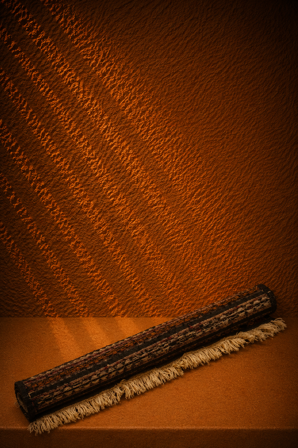 Hand-Knotted Caucasian Karabagh Tribal Runner Scroll