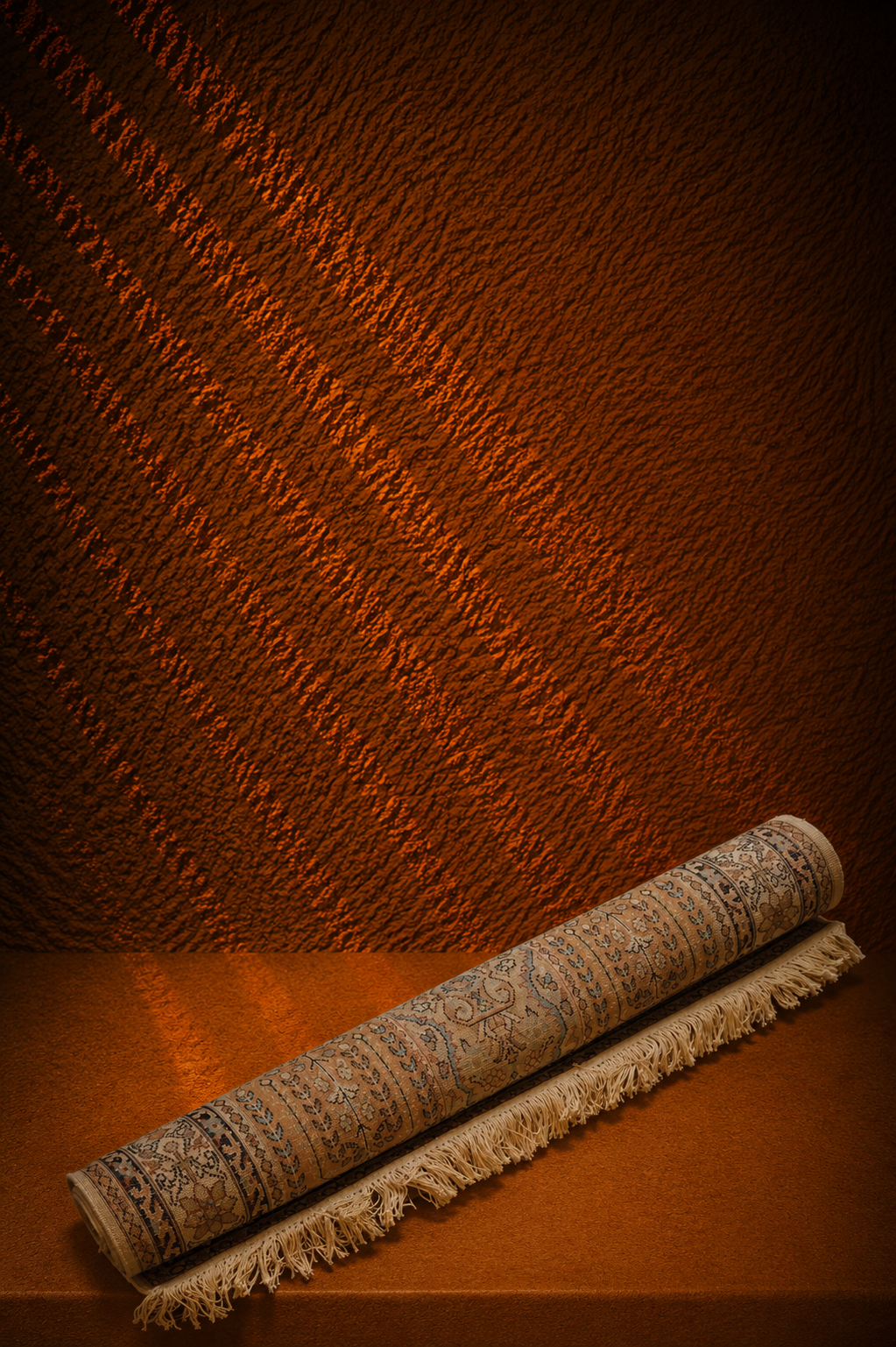 Hand-Knotted Persian Nain Shah Abbas Runner Scroll