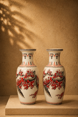 Chinese Famille Rose Plum Blossom Porcelain Vase